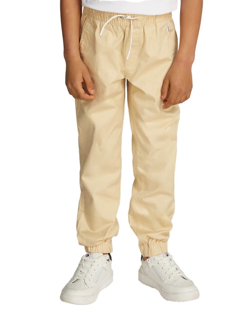 TOMMY HILFIGER TH KIDS Pantaloni unisex fildeș de țară - Pantaloni pentru copii