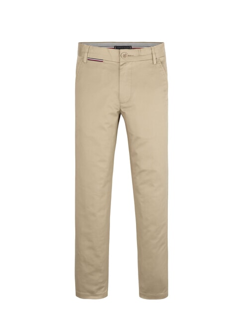 TOMMY HILFIGER TH KIDS Pantaloni de bumbac fildeș de țară - Pantaloni pentru copii