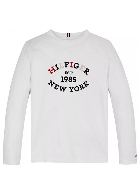 TOMMY HILFIGER TH KIDS  Tricou cu mânecă lungă alb - Tricou copil