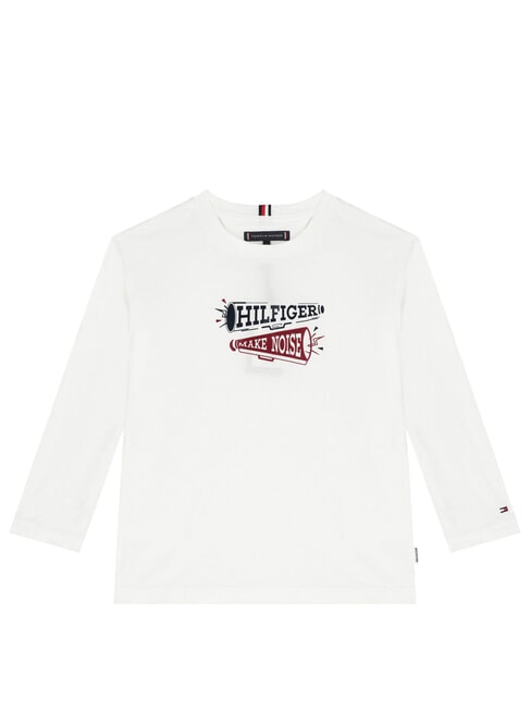 TOMMY HILFIGER TH KIDS Tricou cu mânecă lungă alb - Tricou copil