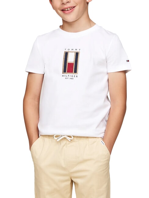 TOMMY HILFIGER TH KIDS Tricou din bumbac pentru copii alb - Tricou copil