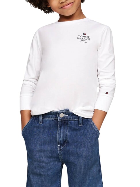 TOMMY HILFIGER TH KIDS Tricou de bumbac alb - Tricou copil