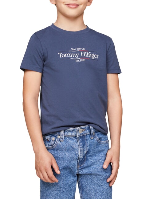 TOMMY HILFIGER TH KIDS Tricou cu mânecă scurtă din bumbac Marea Egee - Tricou copil