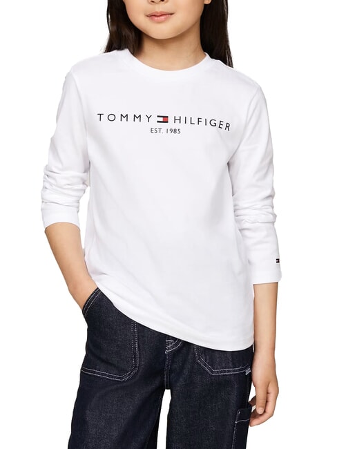 TOMMY HILFIGER TH KIDS Tricou cu mânecă lungă alb - Tricou copil