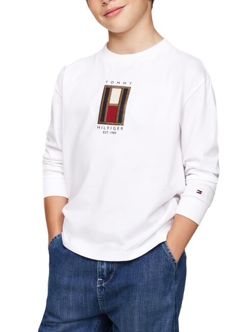 TOMMY HILFIGER TH KIDS Tricou din bumbac pentru copii alb - Tricou copil