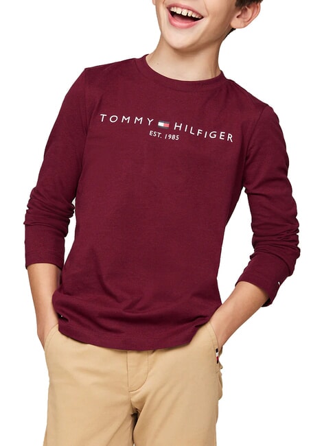 TOMMY HILFIGER TH KIDS Tricou cu mânecă lungă roșu intens - Tricou copil