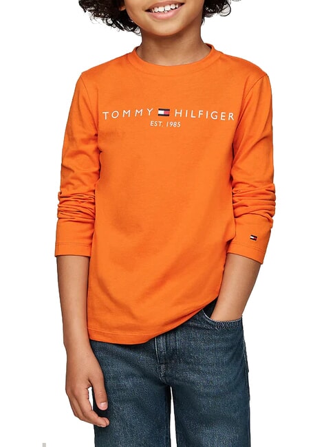 TOMMY HILFIGER TH KIDS Tricou cu mânecă lungă tunet portocaliu - Tricou copil