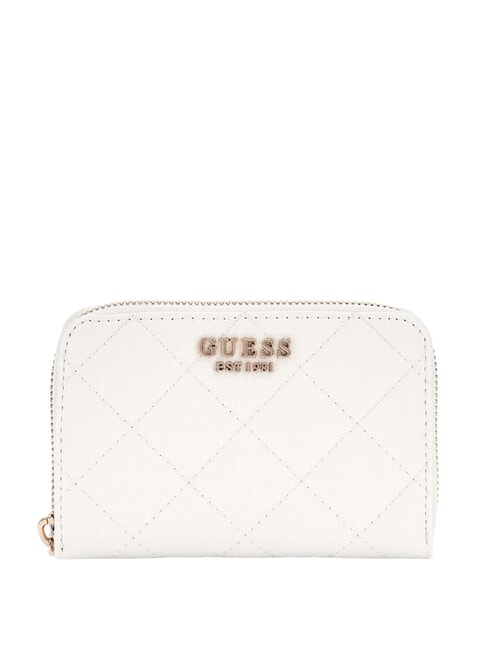 GUESS LAUREL Portofel mediu cu fermoar alb - Portofele femei
