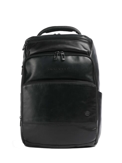 PIQUADRO W136 Rucsac pentru laptop de 14", din piele negru - Rucsacuri pentru laptop