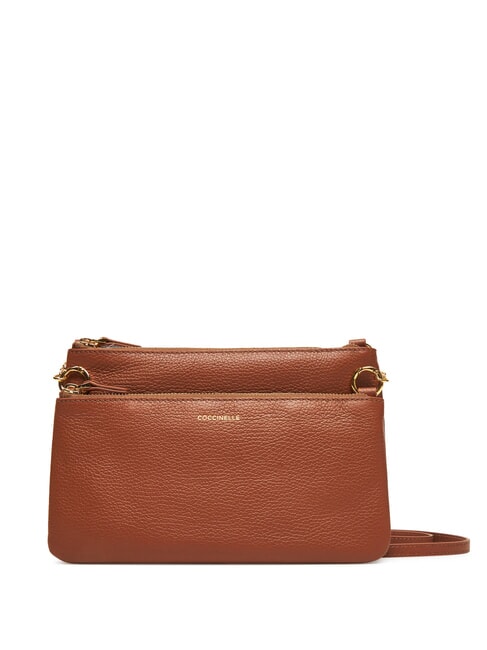 COCCINELLE YVONNE Geantă de umăr, din piele coniac - Genți femei
