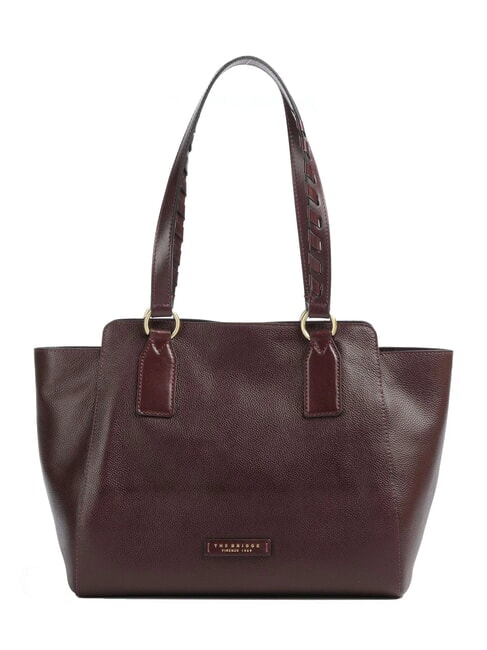 THE BRIDGE INES Geantă de cumpărături din piele trebuie să adaugi aur - Genți femei