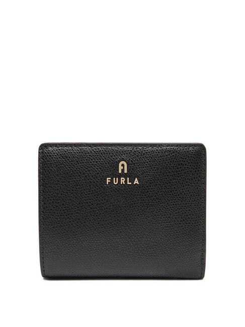 FURLA CAMELIA Portofel compact din piele negru - Portofele femei