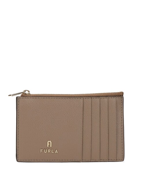 FURLA CAMELIA Portofel plat din piele greige - Portofele femei