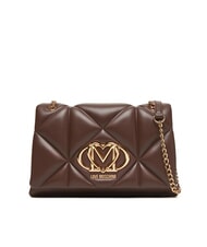 LOVE MOSCHINO EMBOSSED Geantă de umăr / geantă crossbody ciocolată - Genți femei - 1