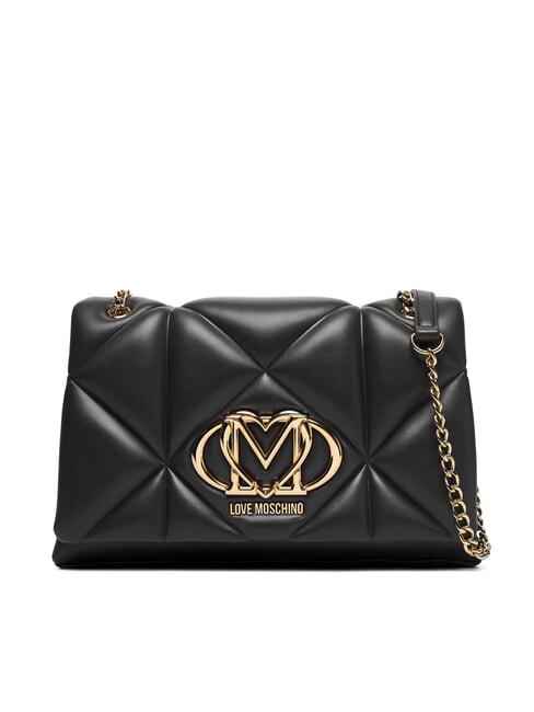 LOVE MOSCHINO EMBOSSED Geantă de umăr / geantă crossbody negru - Genți femei