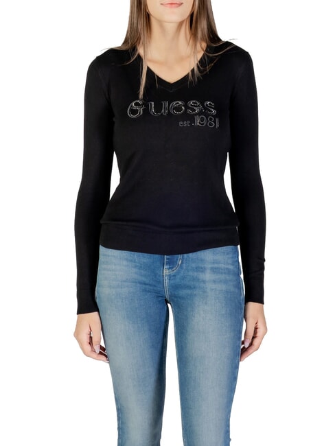 GUESS SAYLOR LOGO  Pulover jetbla - Pulovere pentru femei