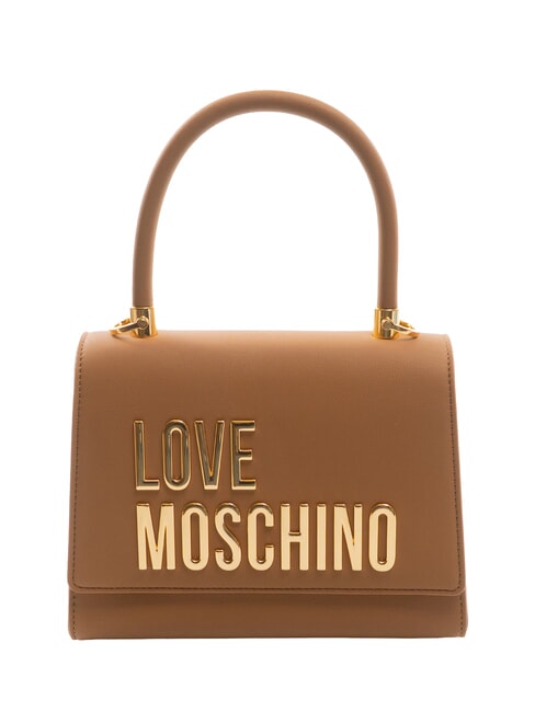 LOVE MOSCHINO BOLD LOVE Geantă mini cu curea de umăr cămilă - Genți femei