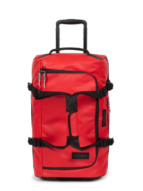 EASTPAK DUFFEL PACK WHEEL S Trolley mic pentru geantă de voiaj hidrofugă prelată roșie - Bagaje de mână