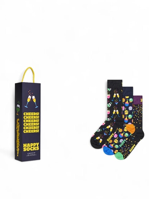 HAPPY SOCKS CELEBRATIONS Set cadou de 3 perechi de șosete negru - Șosete pentru bărbați
