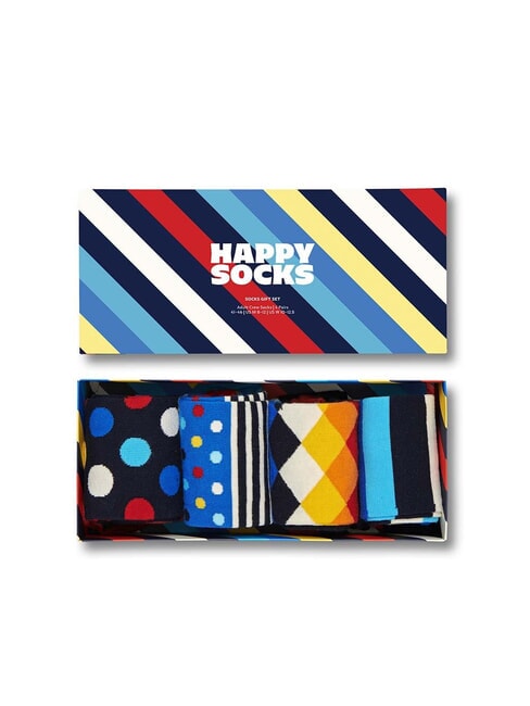HAPPY SOCKS BLACK WEEK STRIPED Set cadou de 4 perechi de șosete multicolor - Șosete pentru bărbați