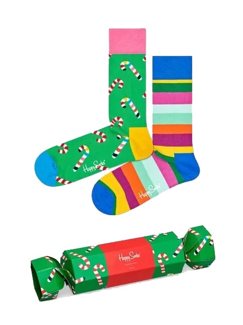 HAPPY SOCKS CHRISTMAS CRACKER Set cadou cu 2 perechi de șosete 7302 - Șosete pentru bărbați