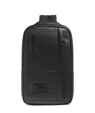 PIQUADRO W137 Rucsac din piele cu un singur umăr negru - Rucsacuri pentru laptop - 1