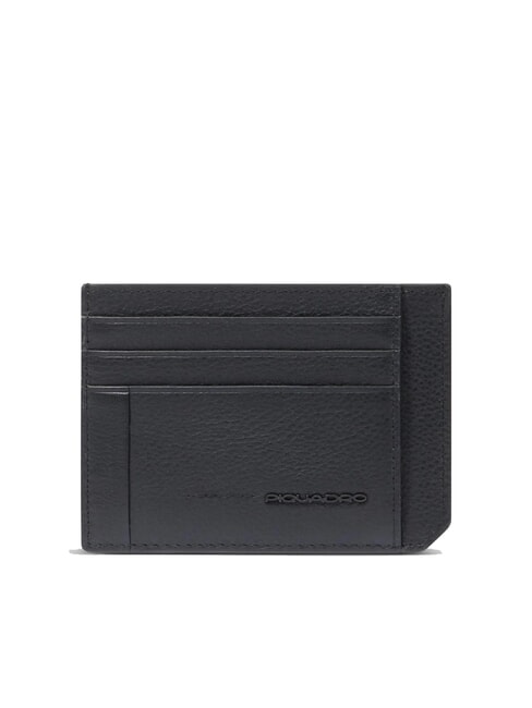 PIQUADRO W137 Suport plat pentru carduri de credit din piele negru - Portofele bărbați