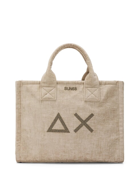 SUN68 CALI VELVET Geantă de mână, cu curea de umăr bej - Genți femei