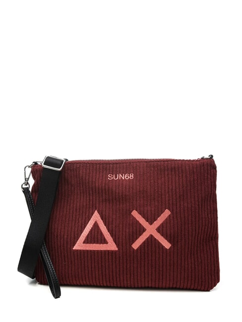 SUN68 CORDUROY Geantă tip clutch cu curea de mână și de umăr Bordeaux - Genți femei
