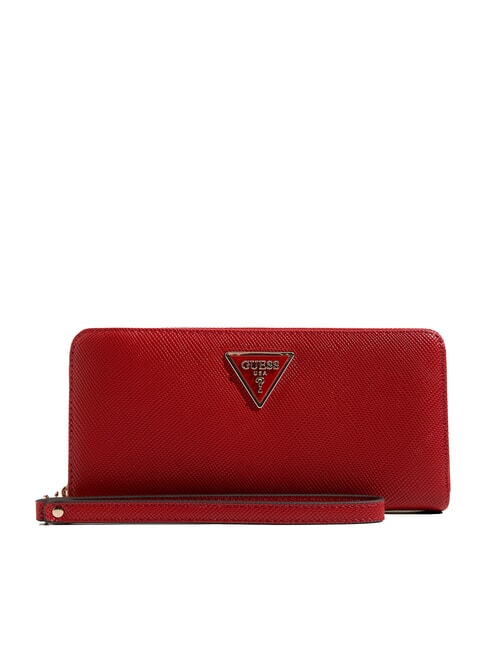GUESS LAUREL 2 Portofel mare cu fermoar granat - Portofele femei