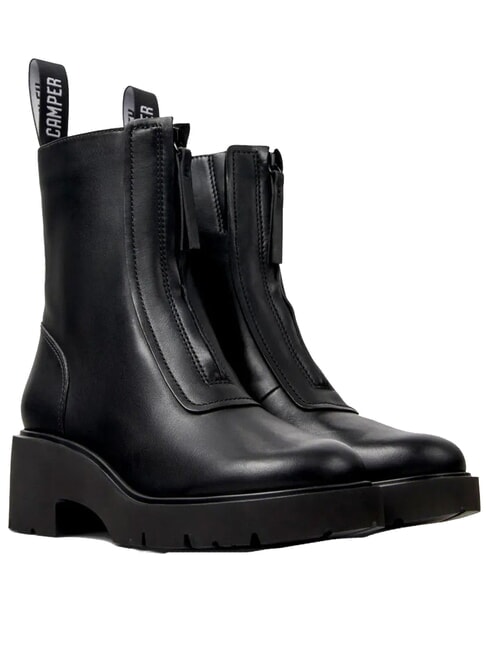 CAMPER MILAH Ghete din piele pentru gleznă negru - Pantofi femei