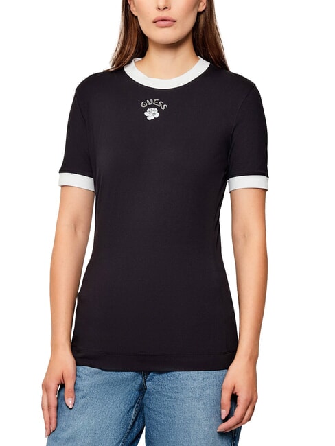 GUESS MINI ROSE Tricou slim fit cu mânecă scurtă jetbla - tricou