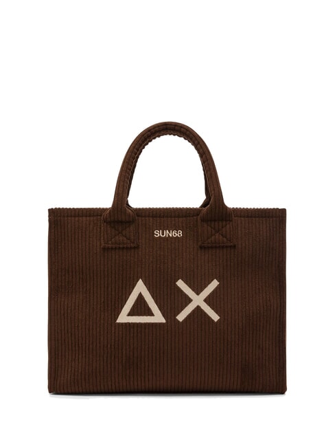 SUN68 CALI CORDUROY Geantă de mână, cu curea de umăr Maro - Genți femei