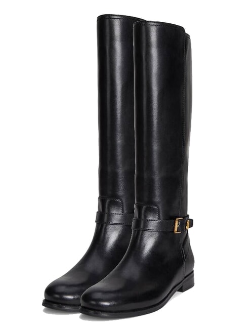 RALPH LAUREN BROOKE TALL 2 Cizme înalte din piele BLACK - Pantofi femei