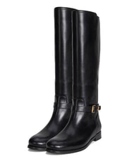 RALPH LAUREN BROOKE TALL 2 Cizme &icirc;nalte din piele BLACK - Pantofi femei - 1