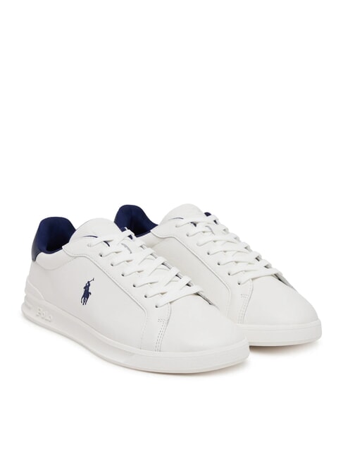 RALPH LAUREN HERITAGE COURT 2 Adidași din piele alb/bleumarin - Pantofi bărbați