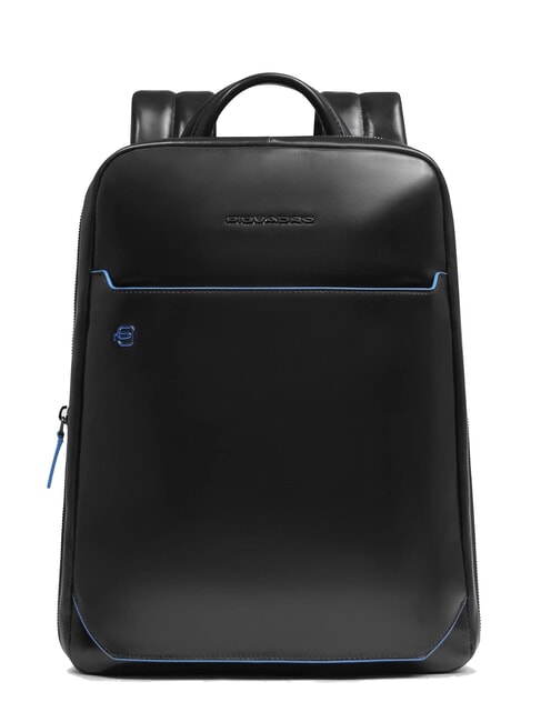 PIQUADRO BLUE SQUARE Rucsac pentru laptop de 14", din piele negru - Rucsacuri pentru laptop