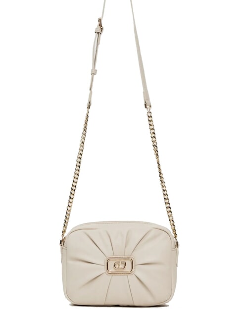 GAUDÌ ELISA Geantă de umăr cu inserție de lanț CREMĂ - Genți femei