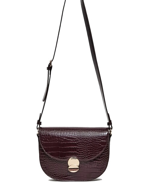 GAUDÌ EVELYN COCCO Geantă de umăr medie cu imprimeu vin - Genți femei