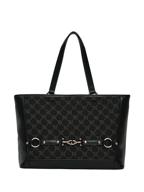 GAUDÌ NEW DIAZ Geantă de cumpărături cu logo jacquard BLACK - Genți femei