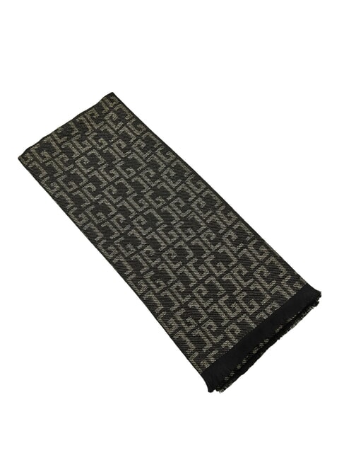 GAUDÌ ESTELLE Eșarfă din lurex cu logo integral BLACK - Eșarfe