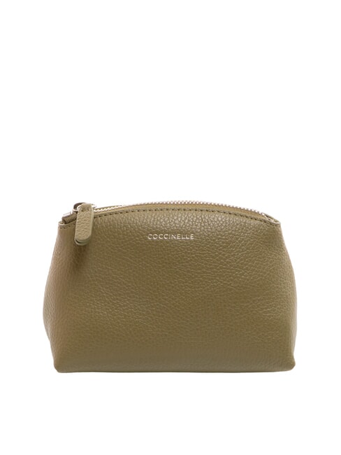 COCCINELLE AGATEA Trusă de frumusețe din piele verde laur - Genți plic și truse