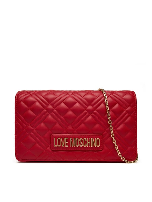 LOVE MOSCHINO SMART DAILY Geantă de umăr cu curea metalică RED - Genți femei