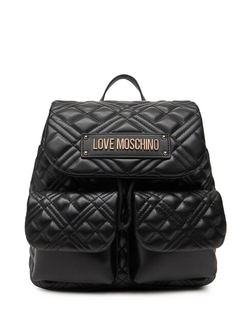LOVE MOSCHINO QUILTED Rucsac cu două buzunare negru - Genți femei