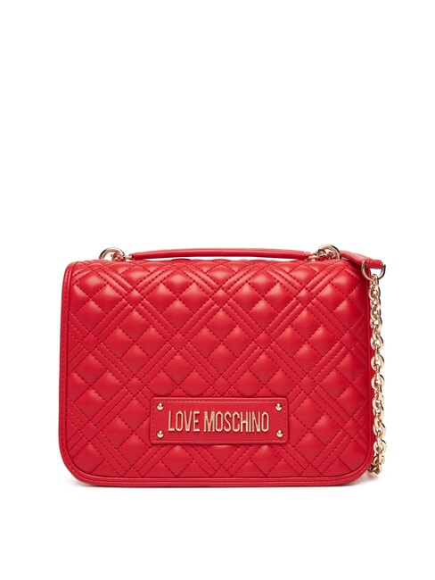 LOVE MOSCHINO QUILTED Geantă de umăr cu funcție dublă RED - Genți femei