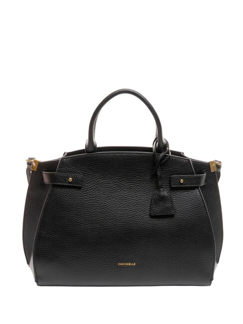 COCCINELLE KLICHE Geantă de mână din piele cu curea de umăr negru - Genți femei