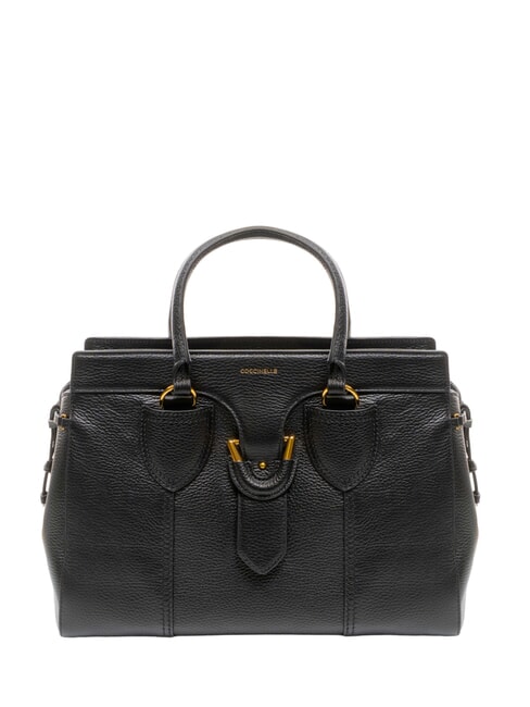 COCCINELLE YORK Geantă de mână din piele cu cataramă negru - Genți femei