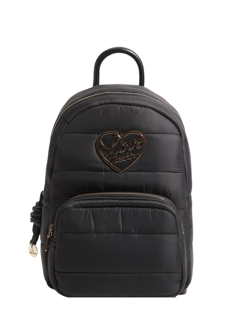 LOVE MOSCHINO AIR WAVE Rucsac pufos cu buzunar negru - Genți femei