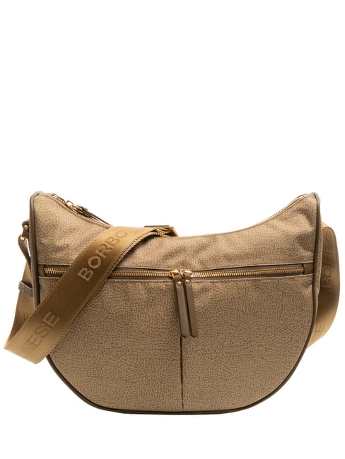 BORBONESE LUNA BAG Fermoar Flexos verde ulei - Genți femei