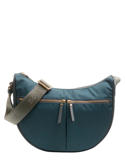 BORBONESE LUNA BAG Fermoar Flexos octan - Genți femei